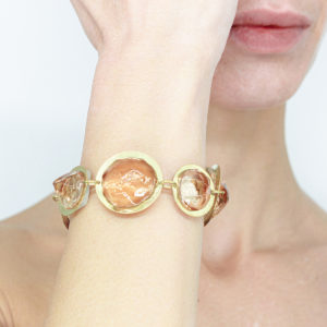 bracciale 5 moduli ambra guiro