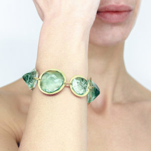 bracciale 5 moduli verde guiro