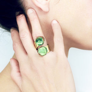 anello spirale verde guiro