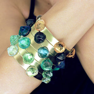 bracciale 5 moduli ottone guiro