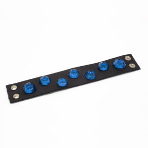 bracciale pelle borchie blu guiro
