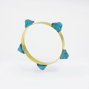 bracciale 5 moduli ottone turchese guiro