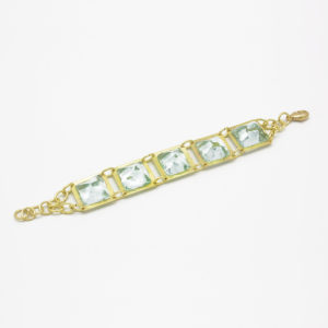 bracciale quadrato 5 moduli acquamarina guiro