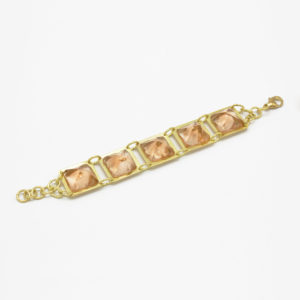 bracciale quadrato 5 moduli ambra guiro