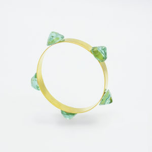 bracciale 5 moduli ottone verde guiro