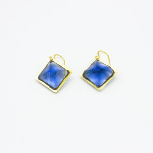 orecchini quadrati monachella blu guiro