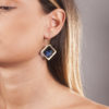Orecchini monachella quadrati con cristalli – Argento e dintorni concept store